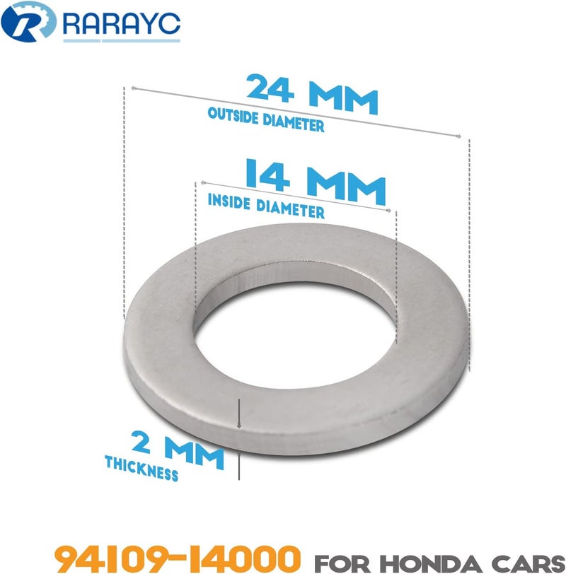 RARAYC 50 قطعة من غسالات الزيت بديل لمقبس التصريف لسيارات هوندا 94109-14000 أكورد سيفيك CR-X CR-Z CR-V والمزيد - Image 2